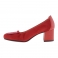Zapatos piel ante rojo con tachas de colores 115140