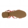 Sandalias planas de tiras cruzadas piel roja 115635