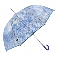 Paraguas largo automático transparente