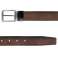 Cinturón reversible piel negra lisa y marrón grabada 121121