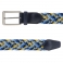 Cinturón elástico azul, marrón, beige y amarillo 122259