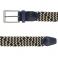 Cinturón elástico italiano en marino y beige 122263