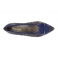 Zapatos planos pata de gallo y piel ante azul 122787