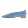 Zapatos planos punta fina en rafia azul 122864