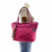 Maxi bolso de mano lona acolchada rosa