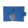 Interior cartera mujer piel combinada con serraje azul