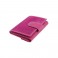 Perfil cartera mujer piel combinada con serraje rosa